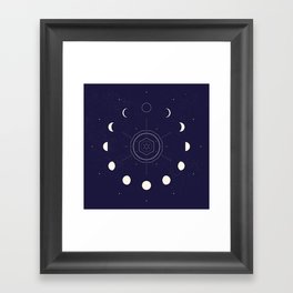 Moon Phases Framed Art Print