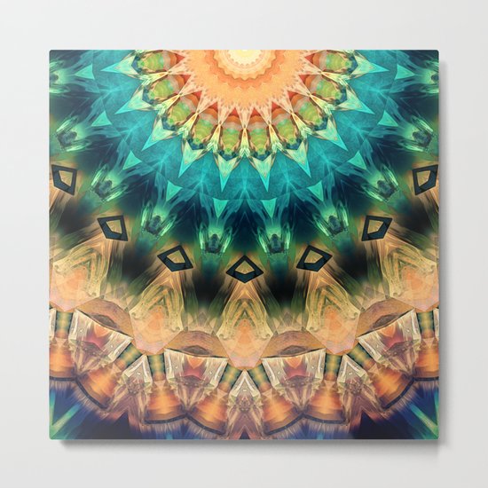 Colorful Abstract Sun Metal Print