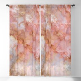 Beautiful & Dreamy Rose Gold Marble Blackout Curtain