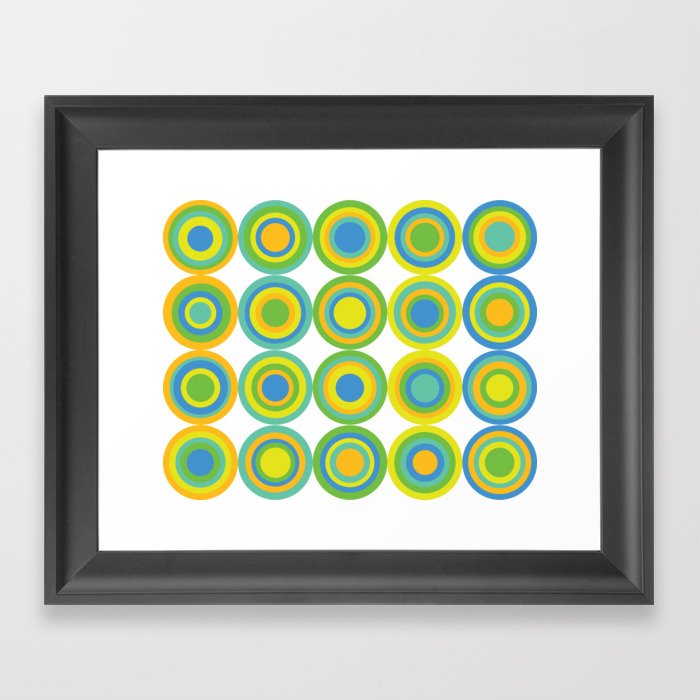 Polka dots pattern Framed Art Print