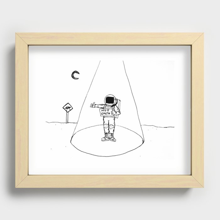 Anywhere but here  Recessed Framed Print