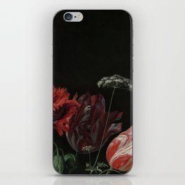 Jan Davidsz. de Heem - Still Life with Flowers in a Glass Vase, Detail  iPhone Skin