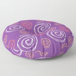 Twirly Swirly Purple Floor Pillow