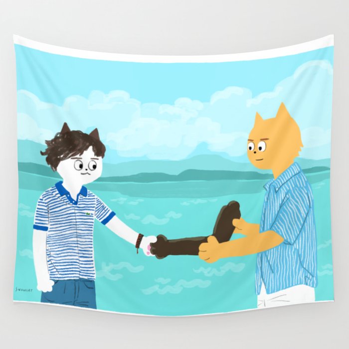 Call me by your name Handshake Wall Tapestry by snowcathome