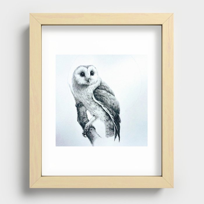 Owl Screech Recessed Framed Print