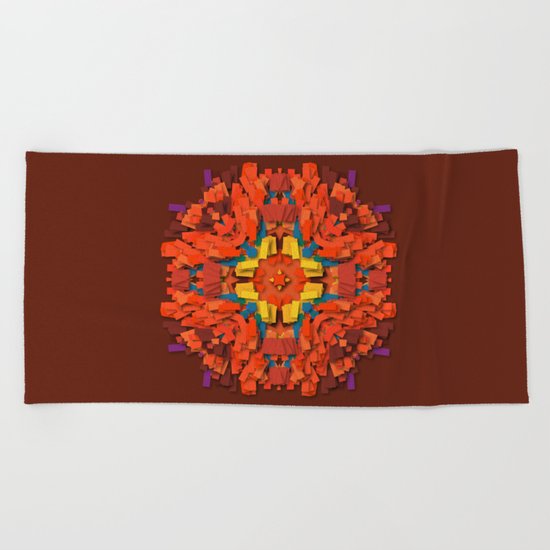 red round accumulation Beach Towel