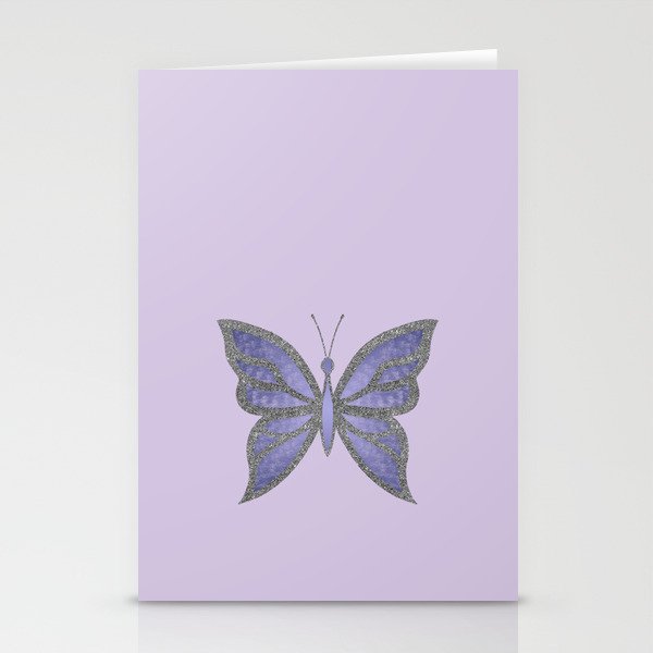 Purple Butterfly Stationery Cards