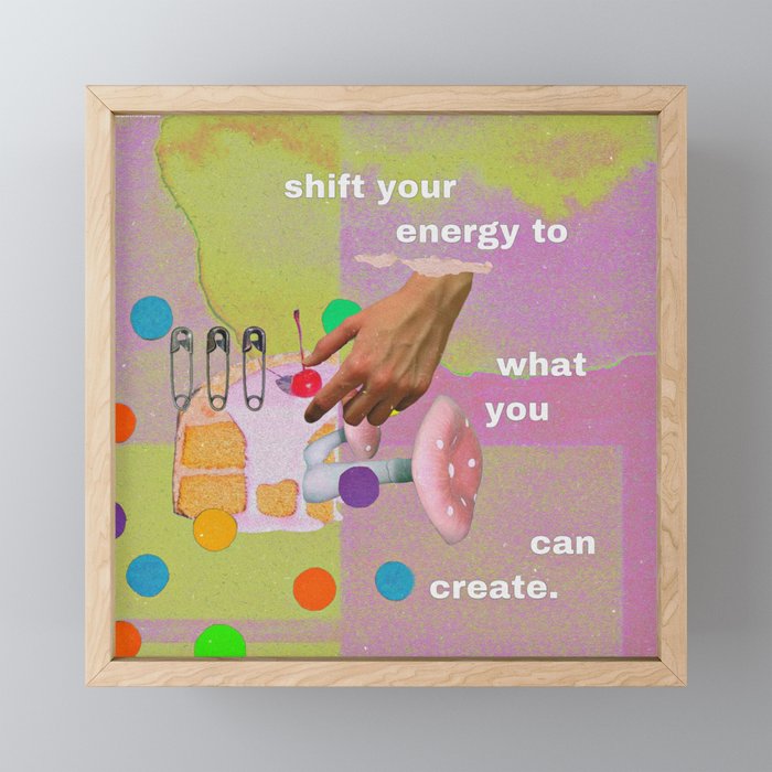 shift your energy Framed Mini Art Print