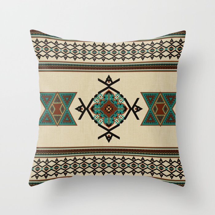 Bohemian Tribal Design Throw Pillow