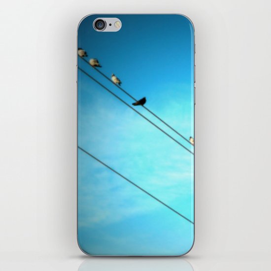 Birds on a Line fine art photography iPhone & iPod Skin