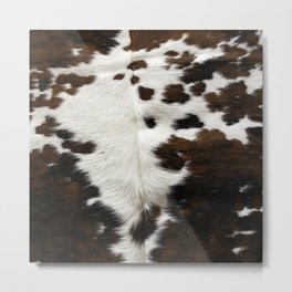 Cowhide, Cow Skin Print Pattern Metal Print