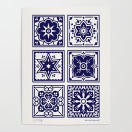 Talavera Mexican Tile – Porcelain Palette Poster