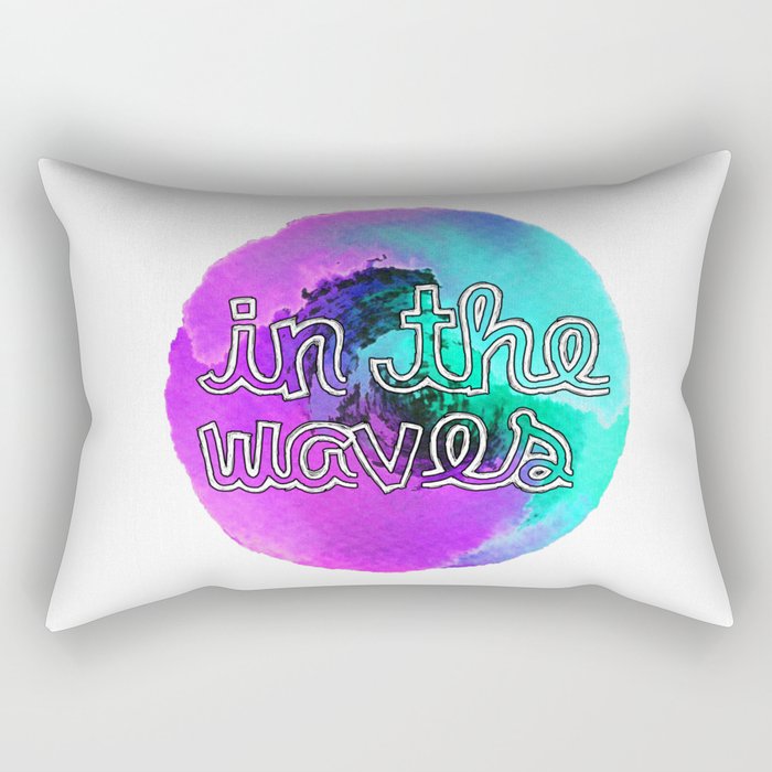 In The Waves Rectangular Pillow
