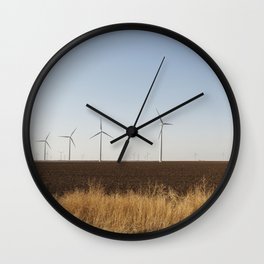 A wind-turbine farm near the city of Snyder in Scurry County Texas Wall Clock