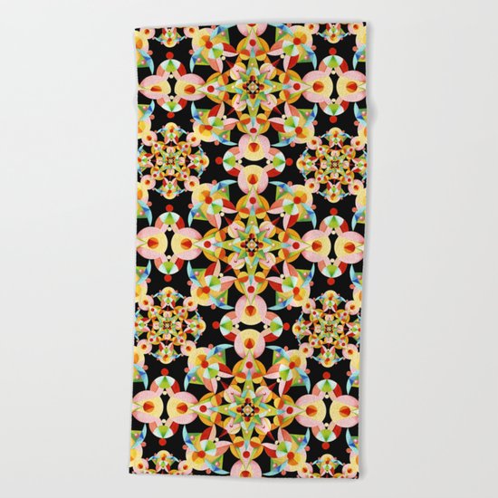 Kaleidoscope Fiesta Beach Towel