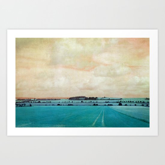 blue field Art Print