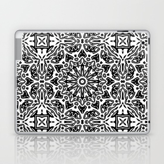 Oriental Pattern black and white Laptop & iPad Skin