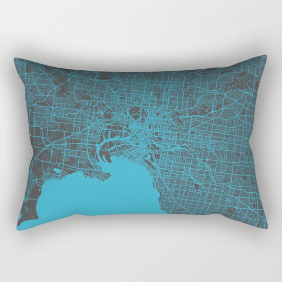 Melbourne map Rectangular Pillow