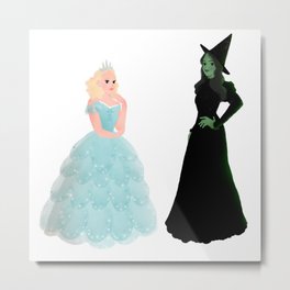 Elphaba and Glinda Metal Print | Girls, Glinda, Musical, Fairytale, Theater, Wicked, Galinda, Princess, Gelphie, Theatre 