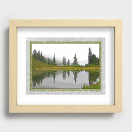 REFLECTIONS ON A PLACID MOUNTAIN LAKE Recessed Framed Print