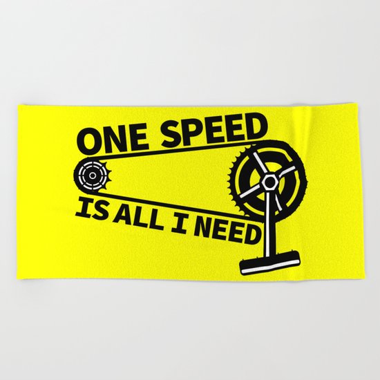 Single Speed Bike Beach Towel