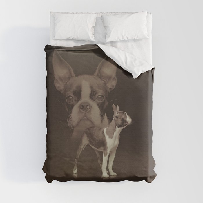 Boston Terrier dog Duvet Cover