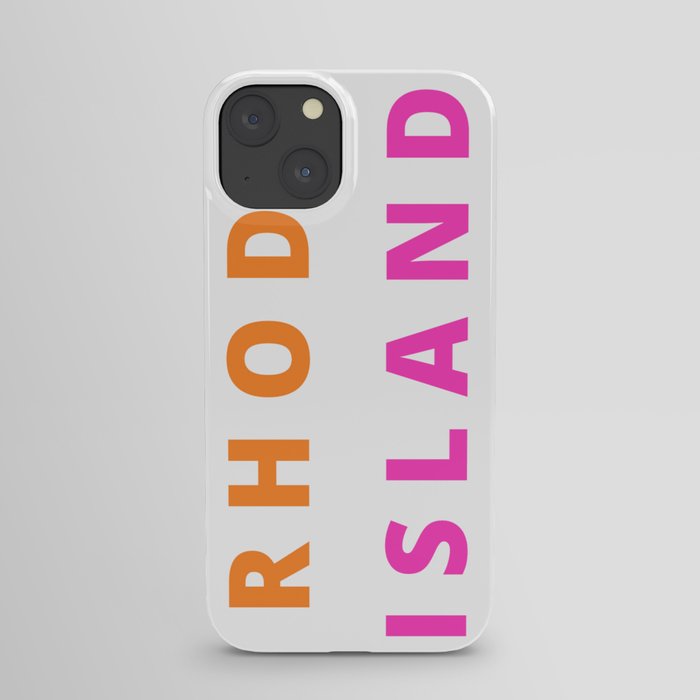 Rhode Island coffee lovers / coffee milk tourist summer fun beach travel funny state logo iPhone Case