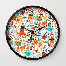 Pirates In The Deep Wall Clock