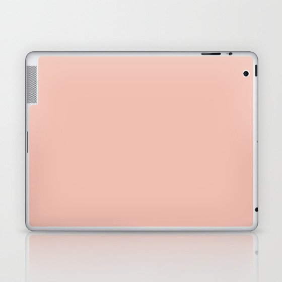 Jazz Age Pink Coral pastel solid color modern abstract pattern  Laptop & iPad Skin