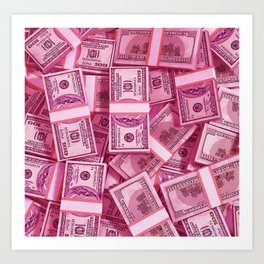 Pink Monies Art Print