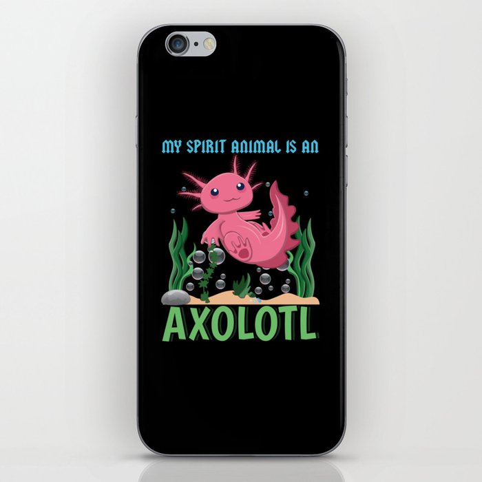 My Animal Axolotl Cartoon Cute Kawaii Axolotl iPhone Skin