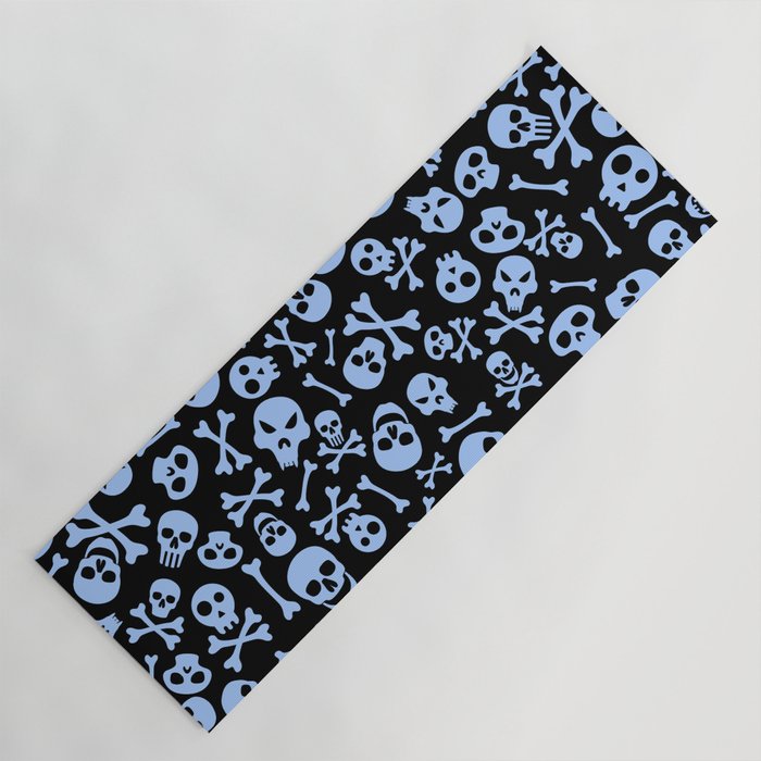 Skulls and Bones Halloween Pattern Yoga Mat