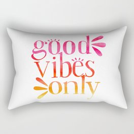 Good Vibes Only - Sunset Palette Rectangular Pillow