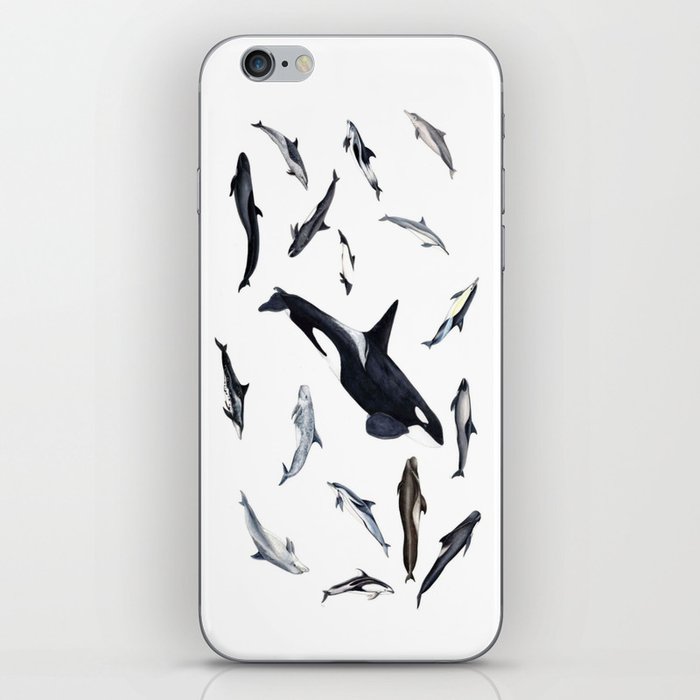 Dolphins all around iPhone Skin