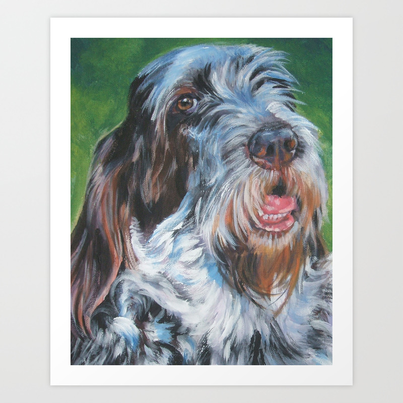 Spinone Italiano Dog Art Portrait From An Original Painting By