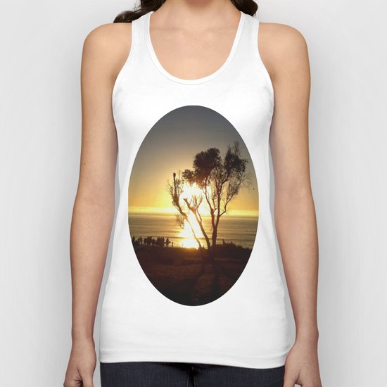 Fire and Water - a California sunset Unisex Tank Top