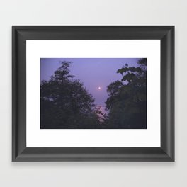 Purple Sky, Pink Sun Framed Art Print