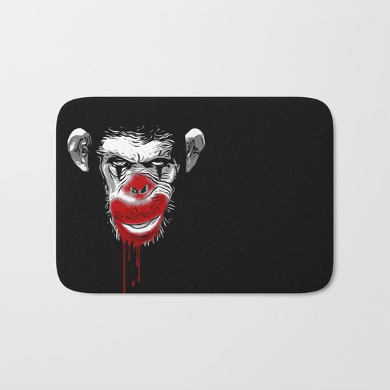 Evil Monkey Clown Bath Mat