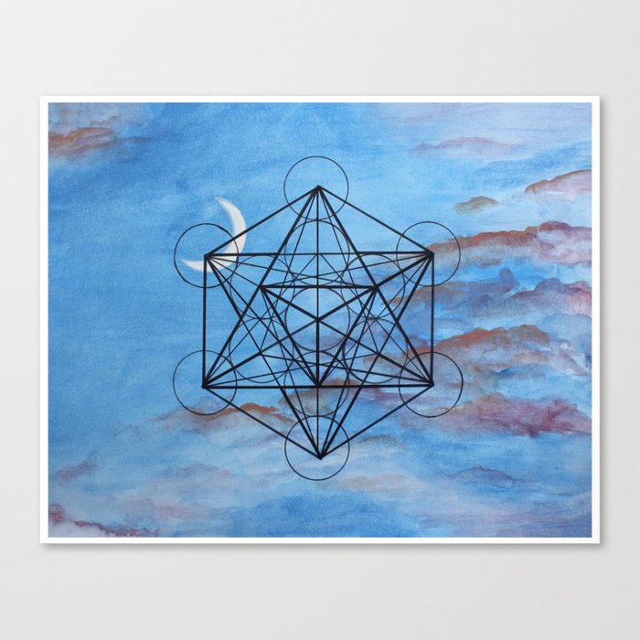 Metatron's Cube at Sunset Canvas Print