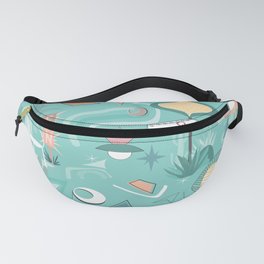 Palm Springs mid century modern turquoise pastels Fanny Pack