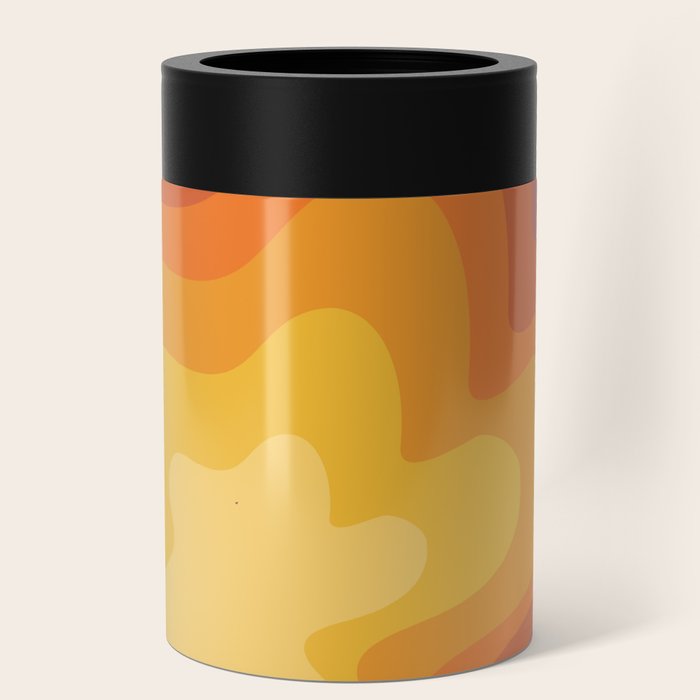 Colorful retro style swirl design 3 Can Cooler