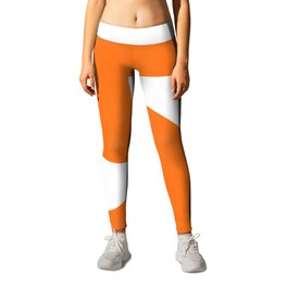 Number 5 (Orange & White) Leggings