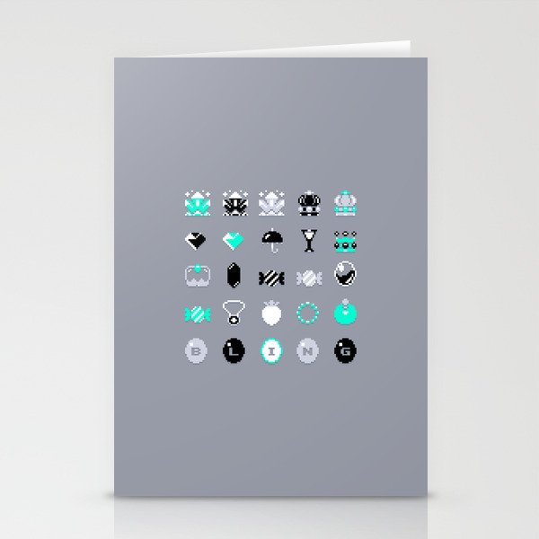 8-Bit Bling Stationery Cards
