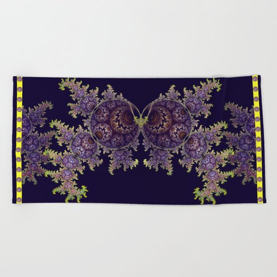Dragon spirals with Orbs Beach Towel
