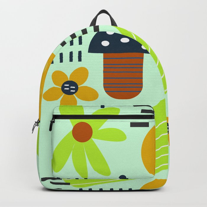 Colorful veggies and flowers Backpack
