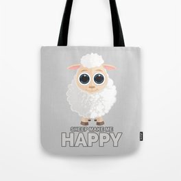 Sheep Make Me Happy Tote Bag