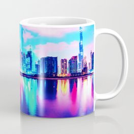 Dubai Water City Night Reflection Coffee Mug
