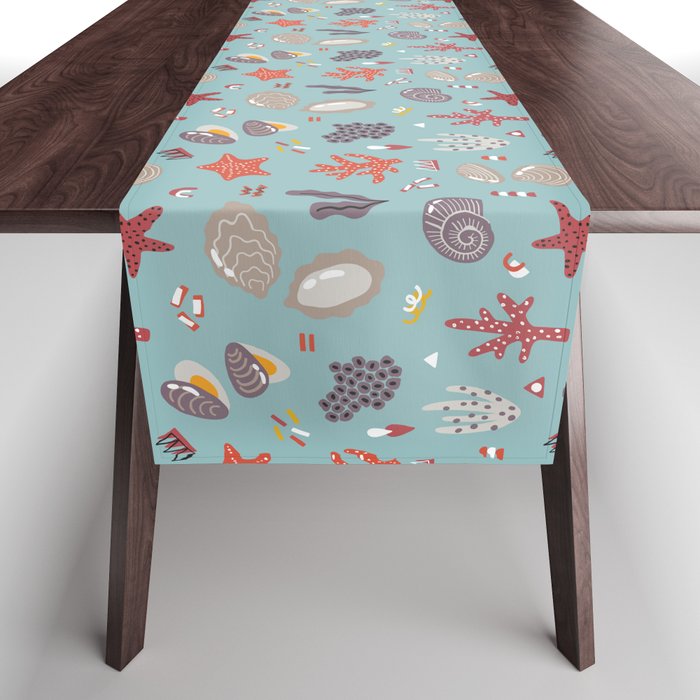 Sea Shells and Coral Table Runner