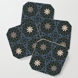 Blue Ceramic Tile Pattern Coaster