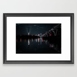 City Lights On The Water Framed Art Print